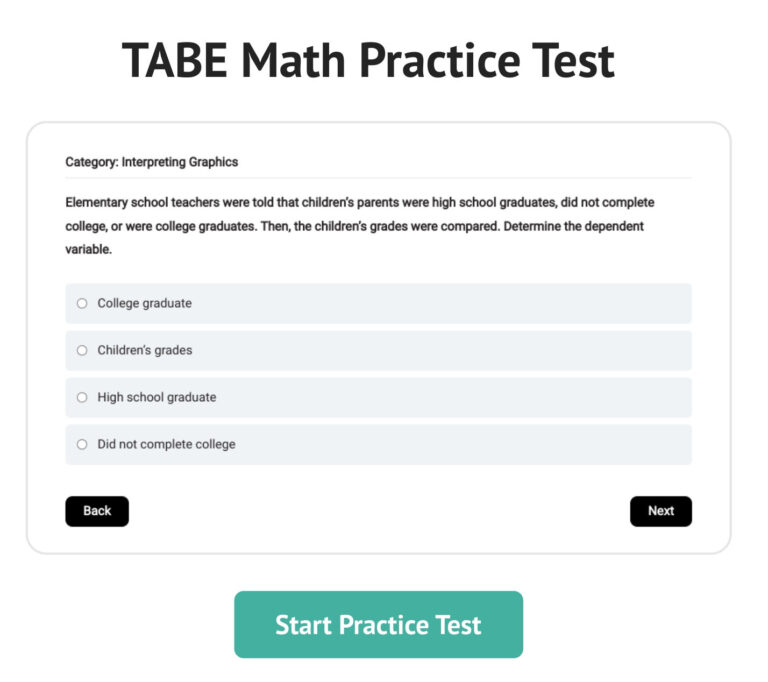 FREE TABE Math Practice Test